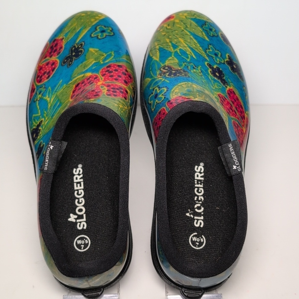 SLOGGERS midsummer blue floral waterproof Garden shoes women's size 7 - Picture 5 of 15